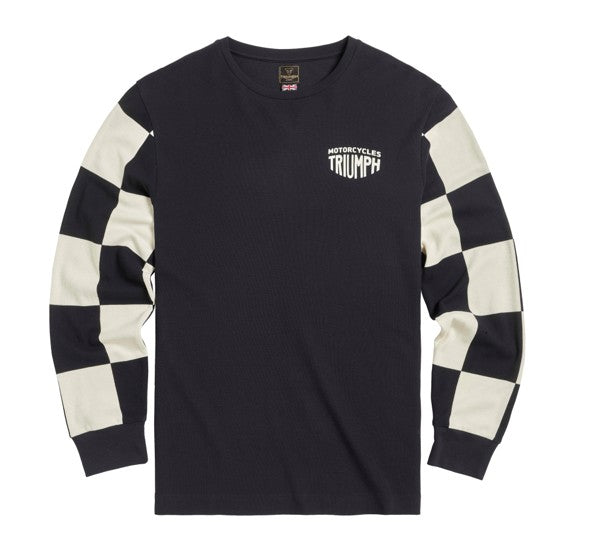 Casual Harker Checkerboard Long Sleeve Waffle Tee