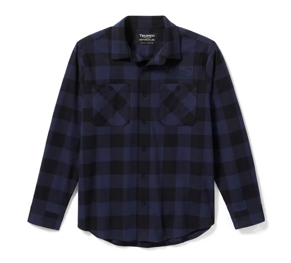 Men's Bar & Shield Buffalo Check Flannel - Plaid - Mood Indigo/ Black