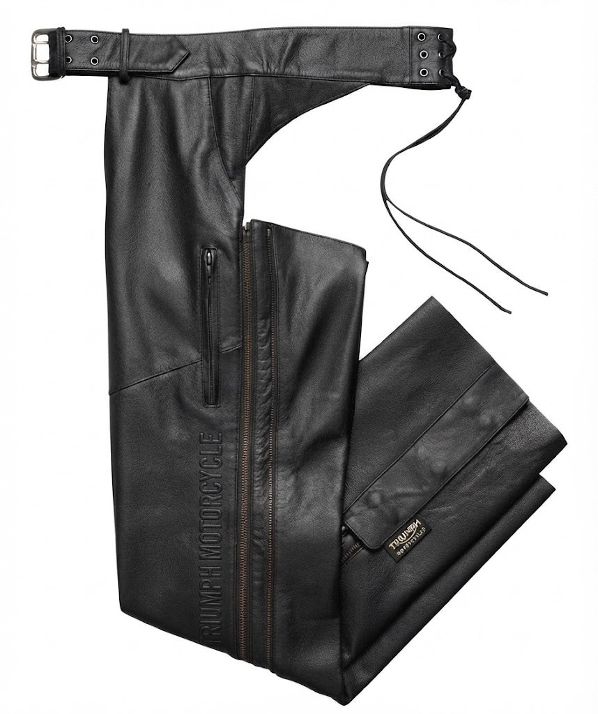 Triumph Motorcycle Men's Deluxe Midweight Leather Chaps