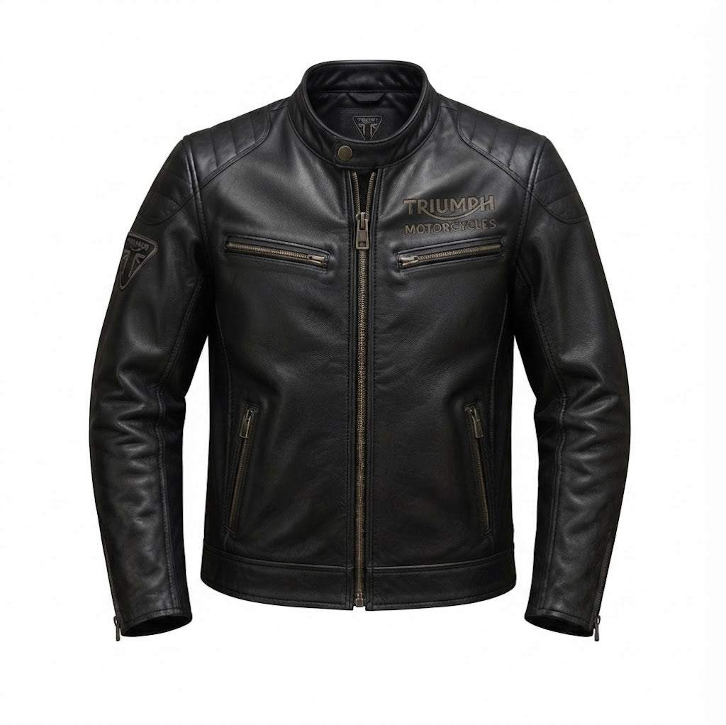 Men’s Triumph Motorcycle Bomber Icon Leather Jacket