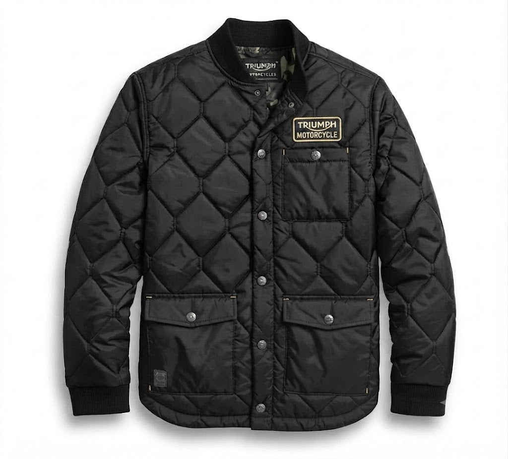 Men's Quilted Camo Lined Jacket