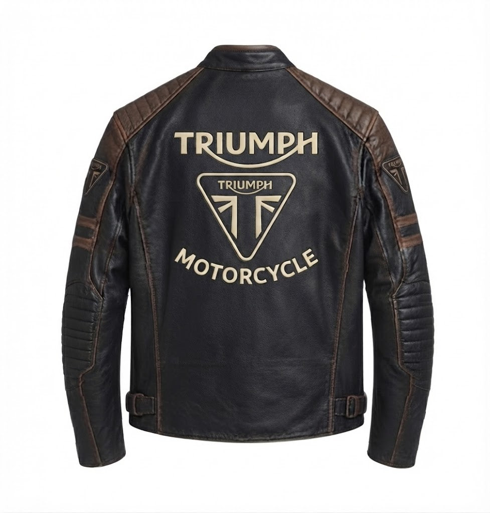 Men’s Triumph Motorcycle Racing Style Leather Jacket