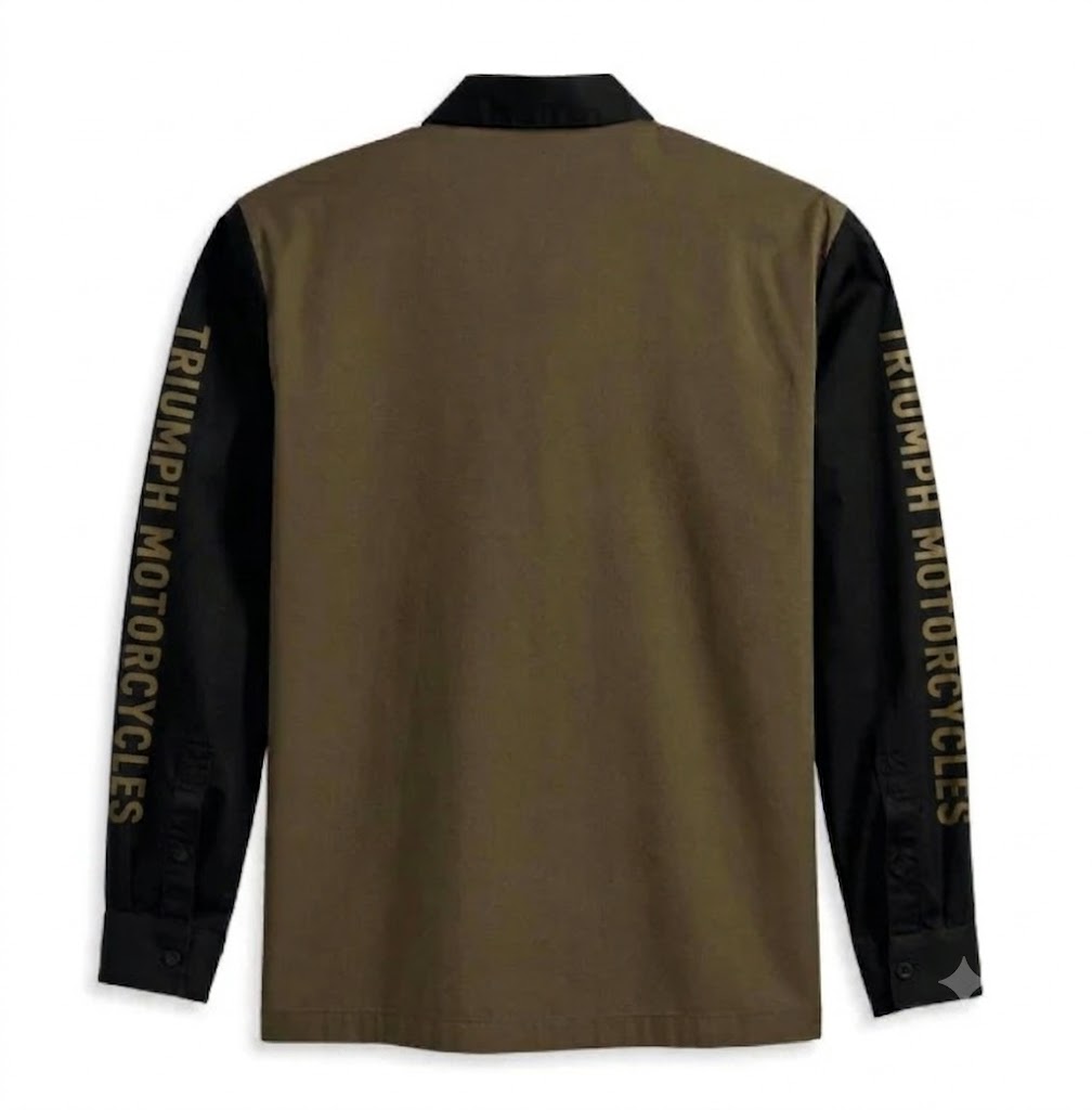 Triumph Men's Mechanic Shirt - Colorblocked, Green
