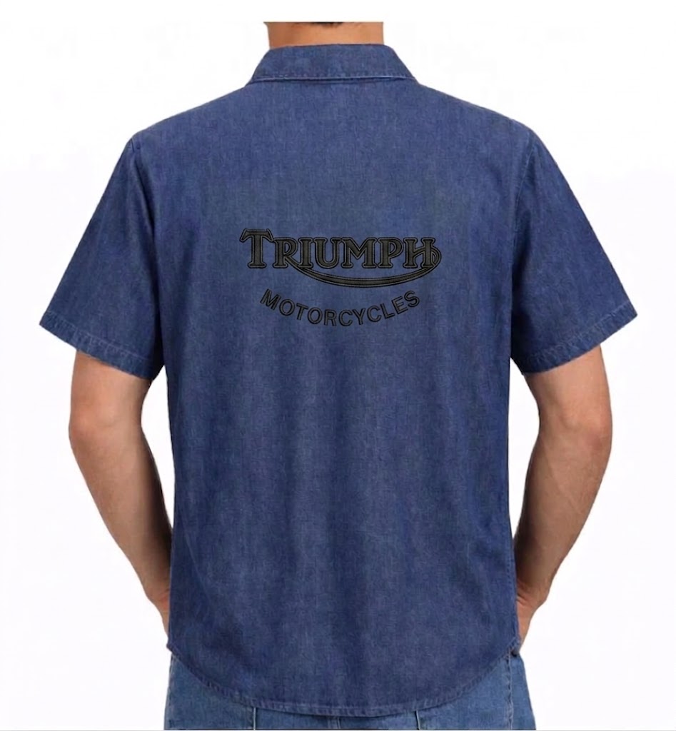 Men's Short Sleeve Chambray Shirt, Blue