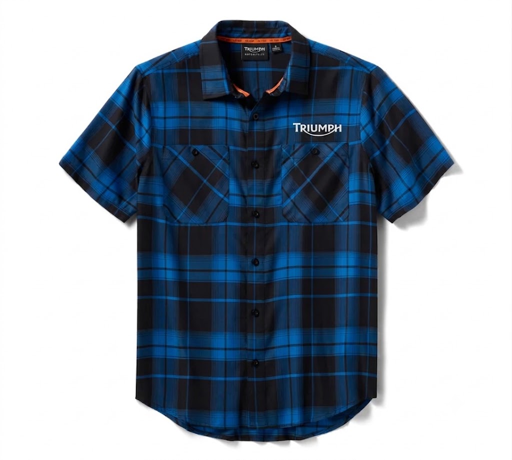 Men's TECH Coolmax Plaid Shirt - Plaid - Nebulas Blue & Black
