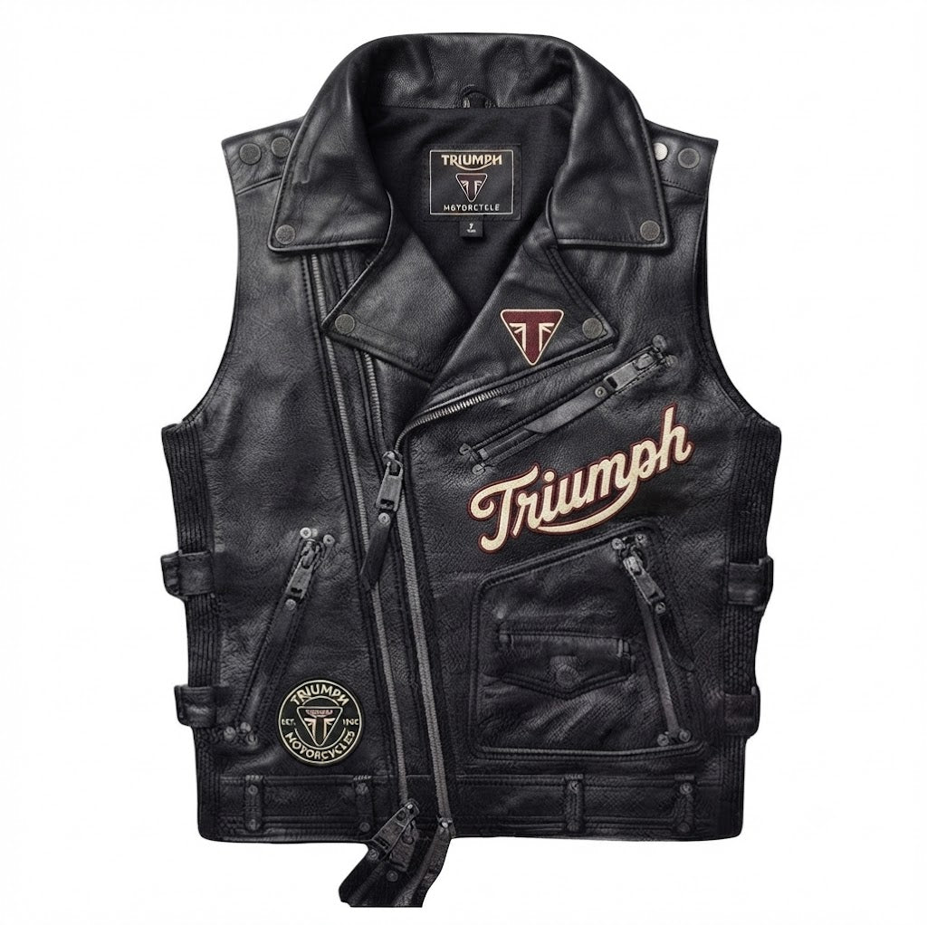 Men's Western Leather Café Vest
