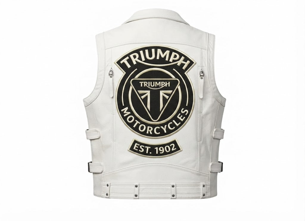Men's Motorcycle Vest, White