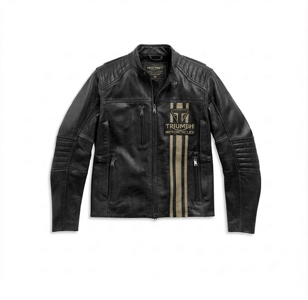 Men’s Triumph Motorcycle Men's Triple Vent Passing Link II Leather Jacket