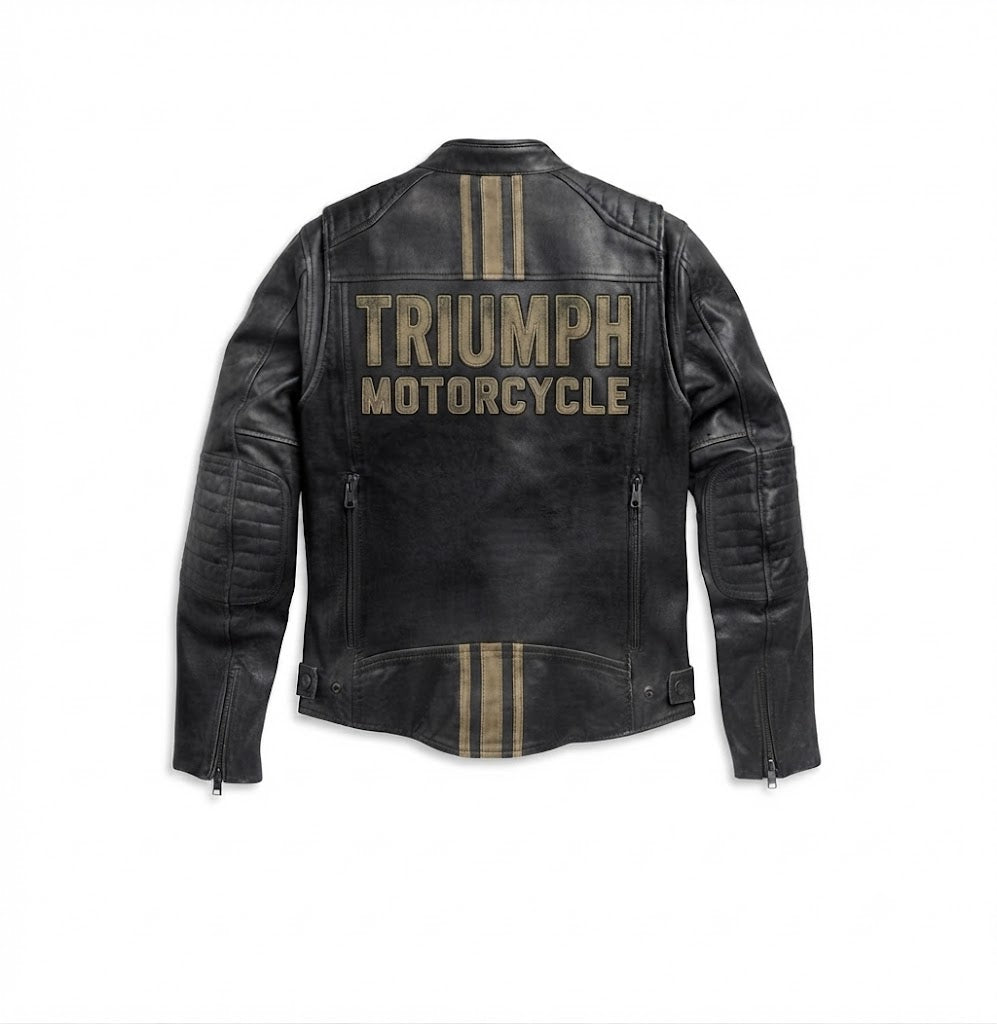 Men’s Triumph Motorcycle Men's Triple Vent Passing Link II Leather Jacket
