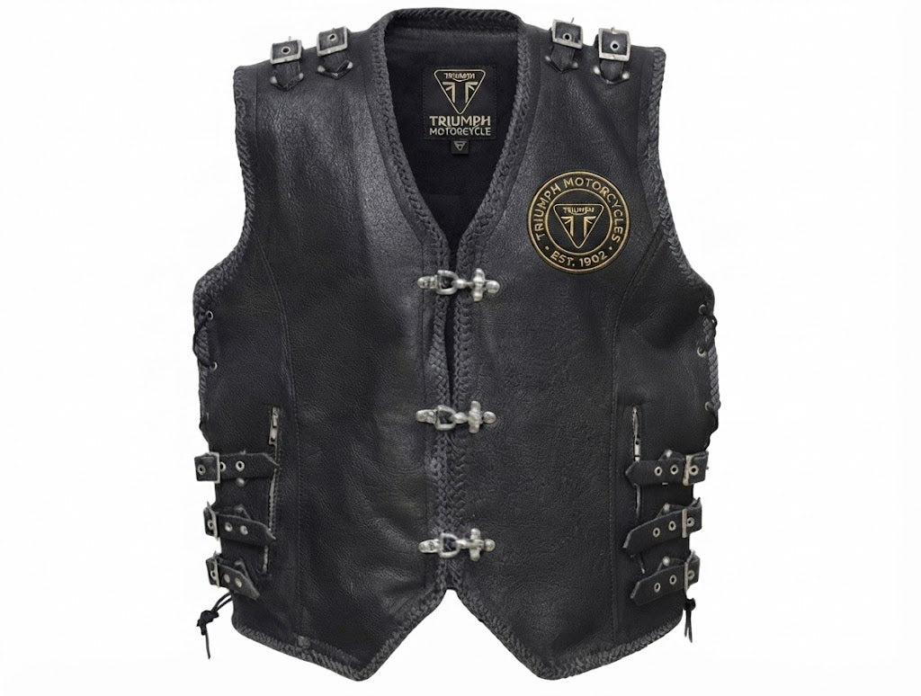 Triumph Motorcycle Men's PISTON II Leather Vest