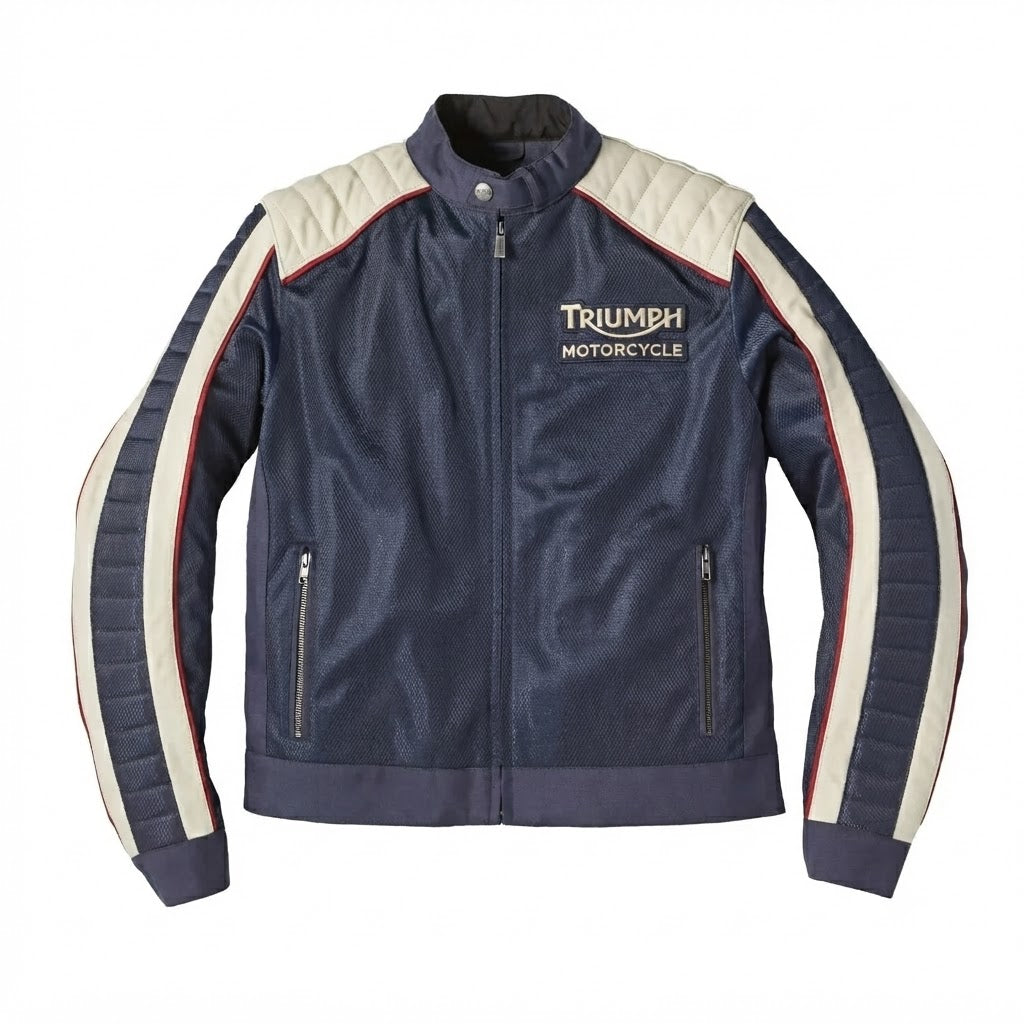 Men's Triumph Motorcycle Blue Arizona Racing Mesh Jacket