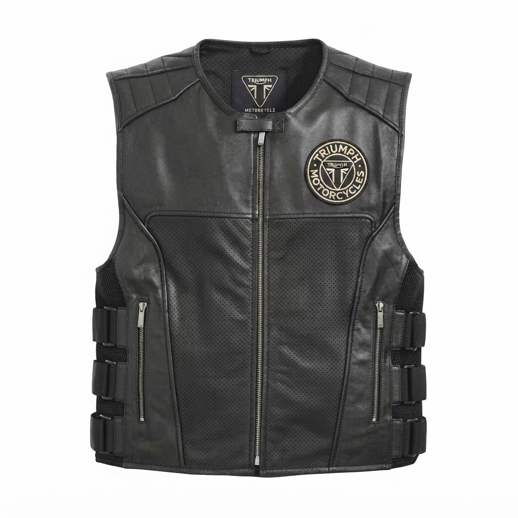 Triumph Motorcycle Men's Leather Vest II