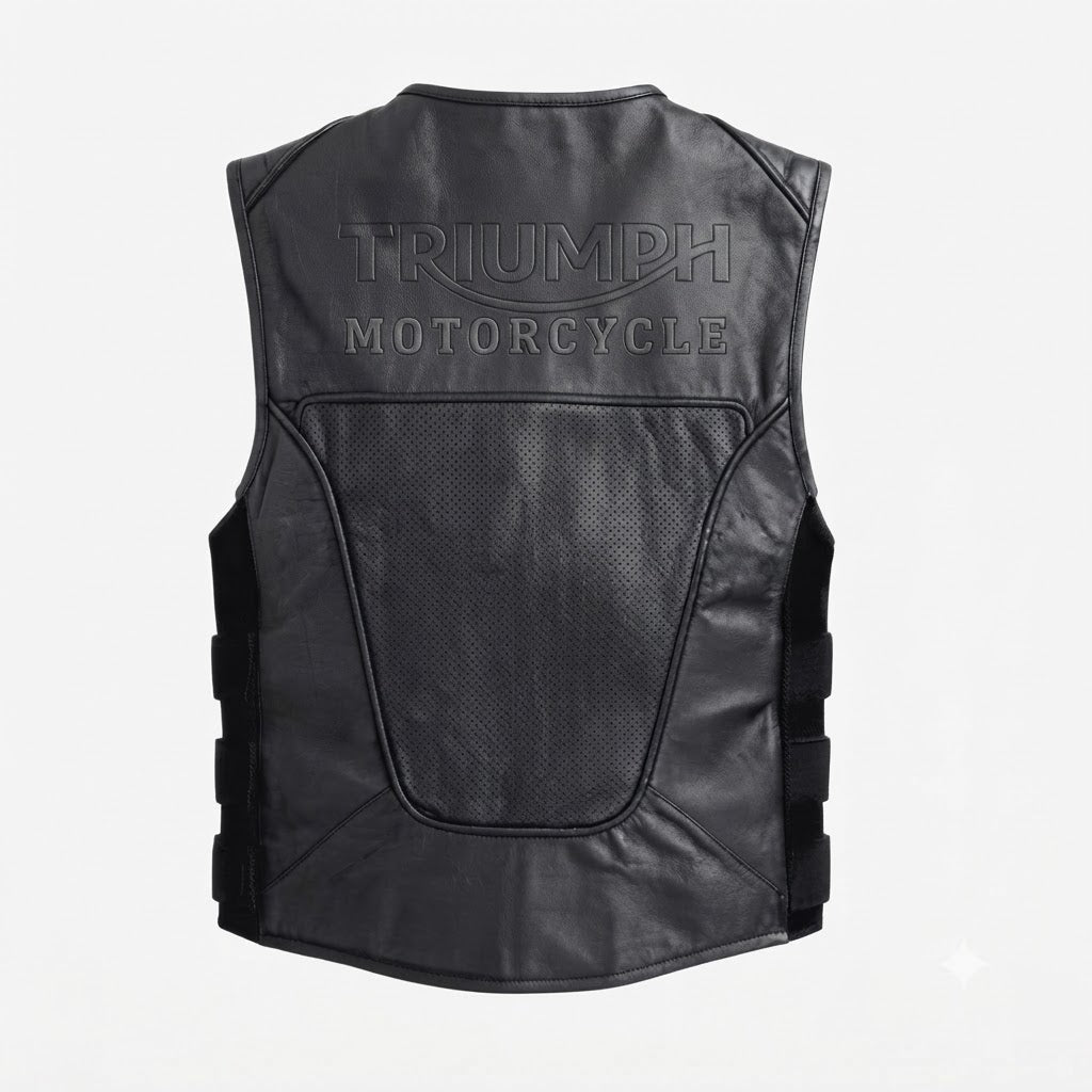 Triumph Motorcycle Men's Leather Vest II