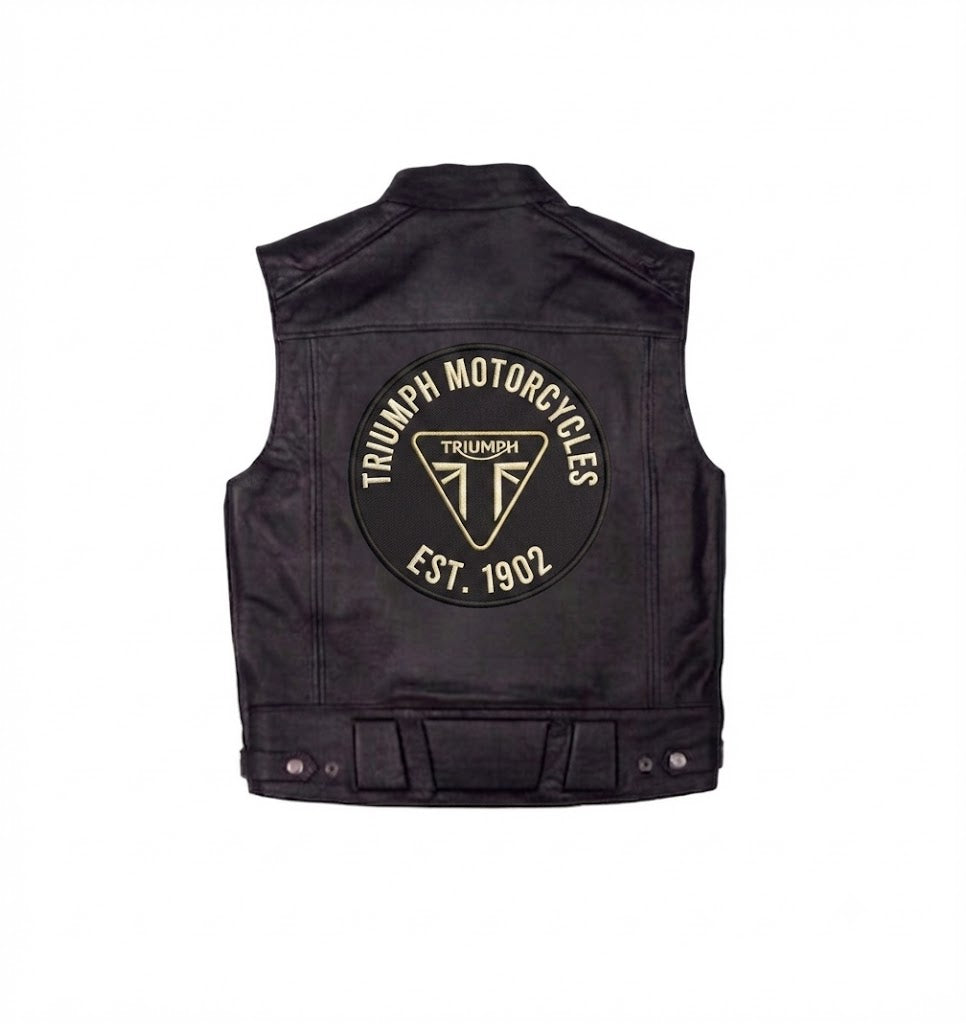 Triumph Motorcycle Men's Leather Vest III
