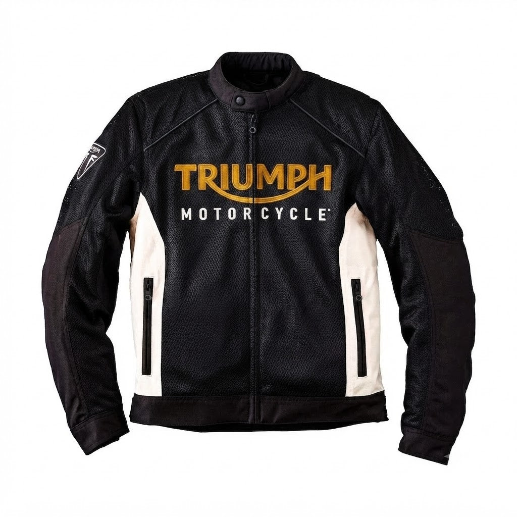 Men's Triumph Motorcycle Lightweight Mesh Biker Racing Jacket