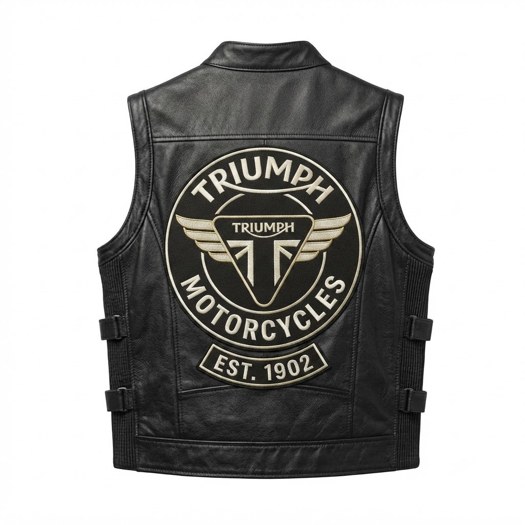 Triumph Motorcycle Men's Leather Vest