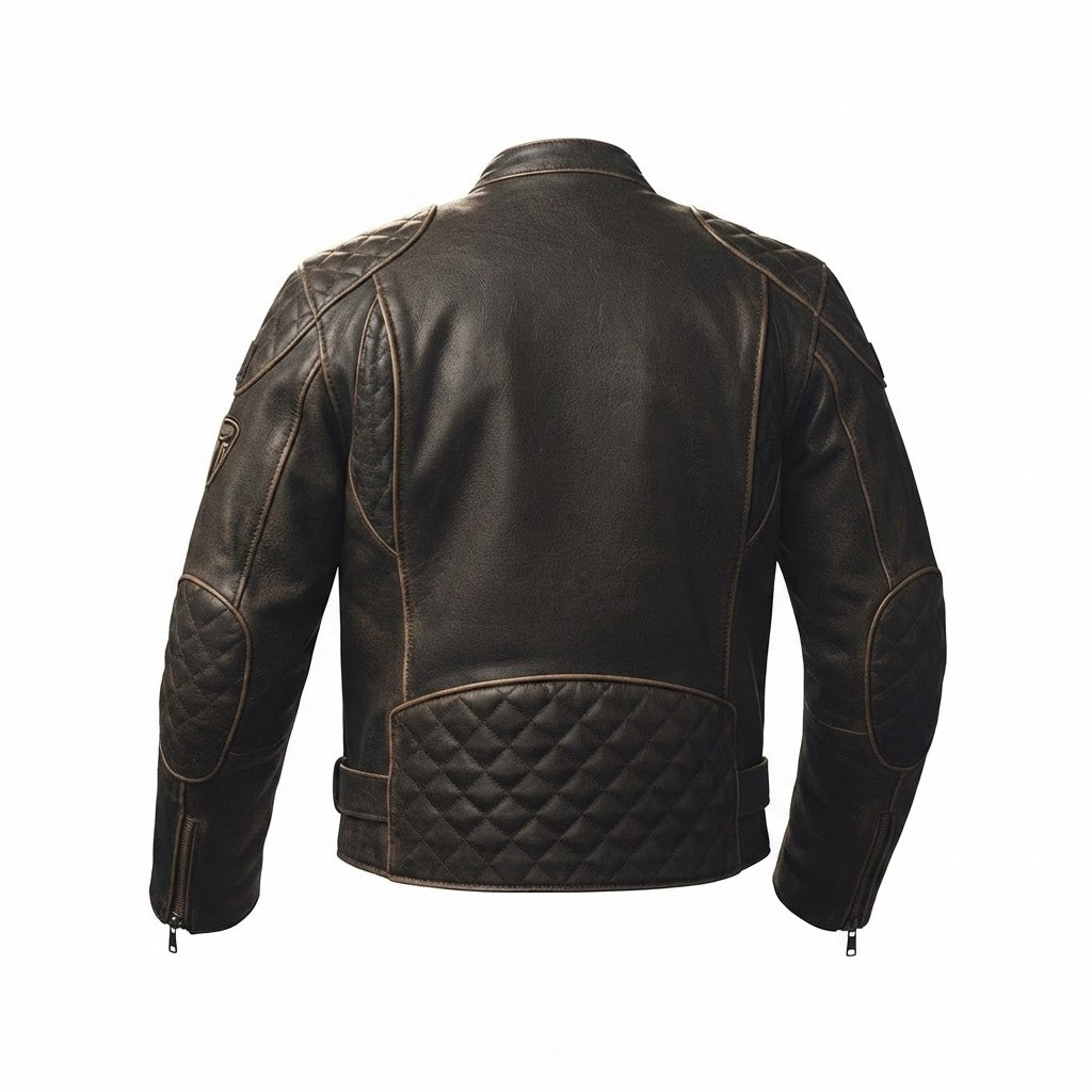 Men’s Triumph Motorcycle Vintage Distressed Leather Jacket