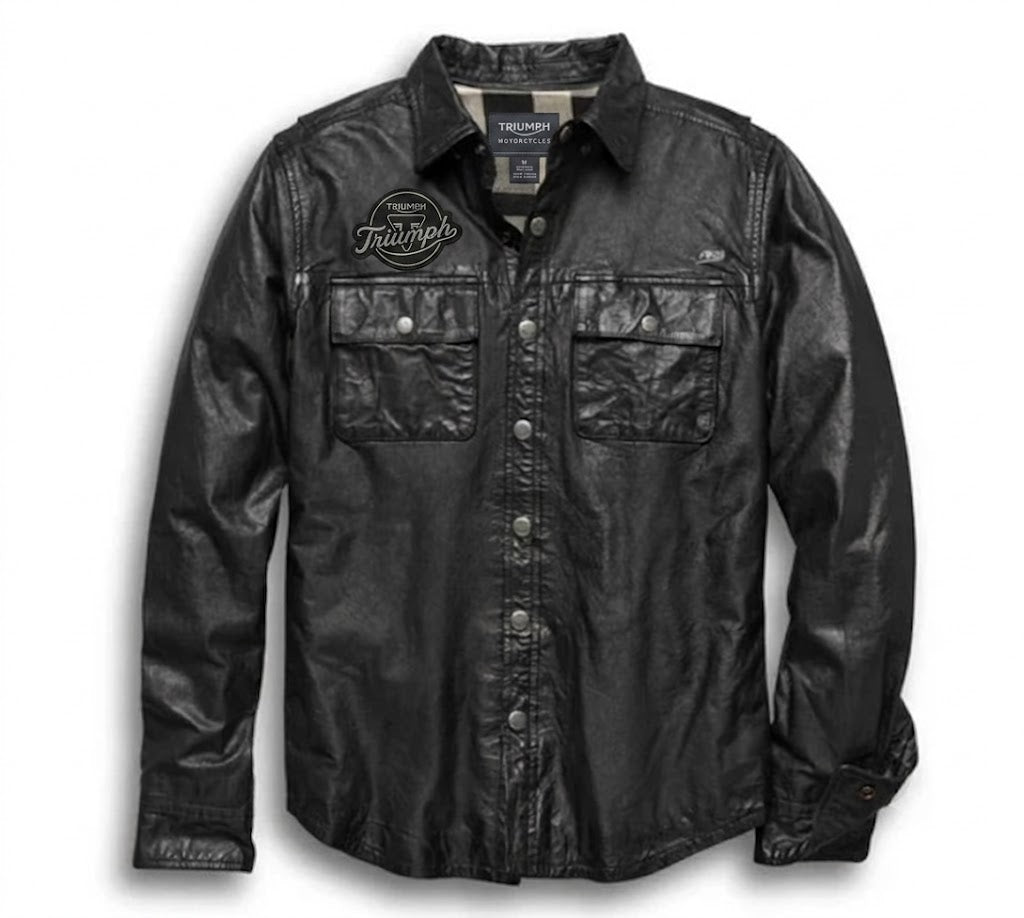 Men's Leather Shirt Jacket