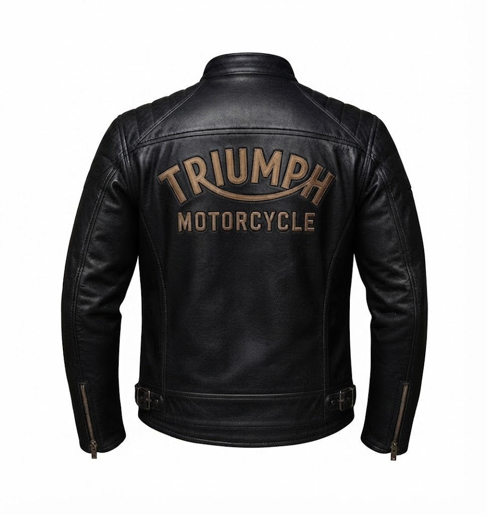 Men’s Triumph Motorcycle Bomber Icon Leather Jacket