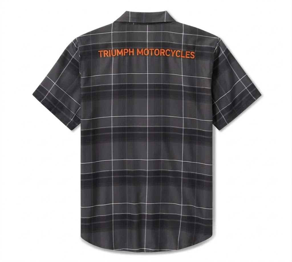 Men's TECH Coolmax Plaid Shirt - Plaid - Asphalt & Black