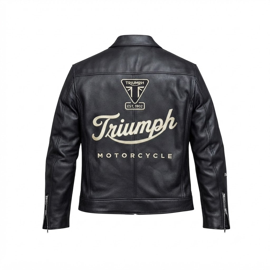 Men’s Triumph Motorcycle Bomber Icon Leather Jacket