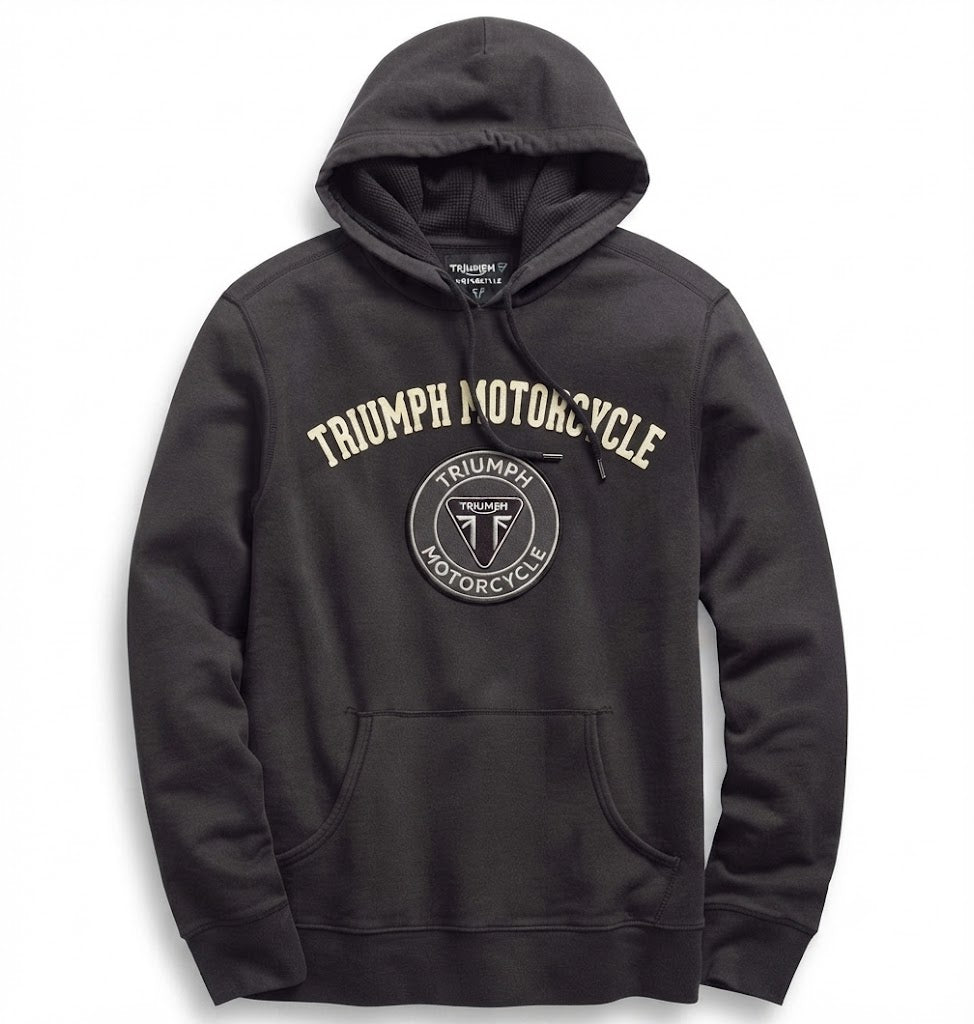 Men's Felt Patch Pullover Hoodie