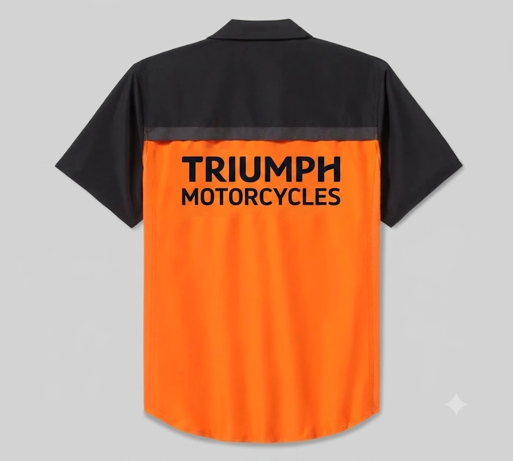 Men's TECH Vented Shirt - Colorblock - Orange & Black