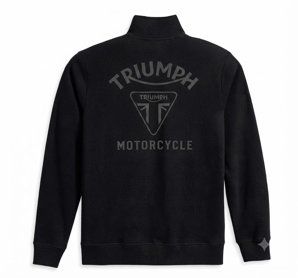 Men's Bar & Shield 1/4 Zip Pullover - Black Beauty