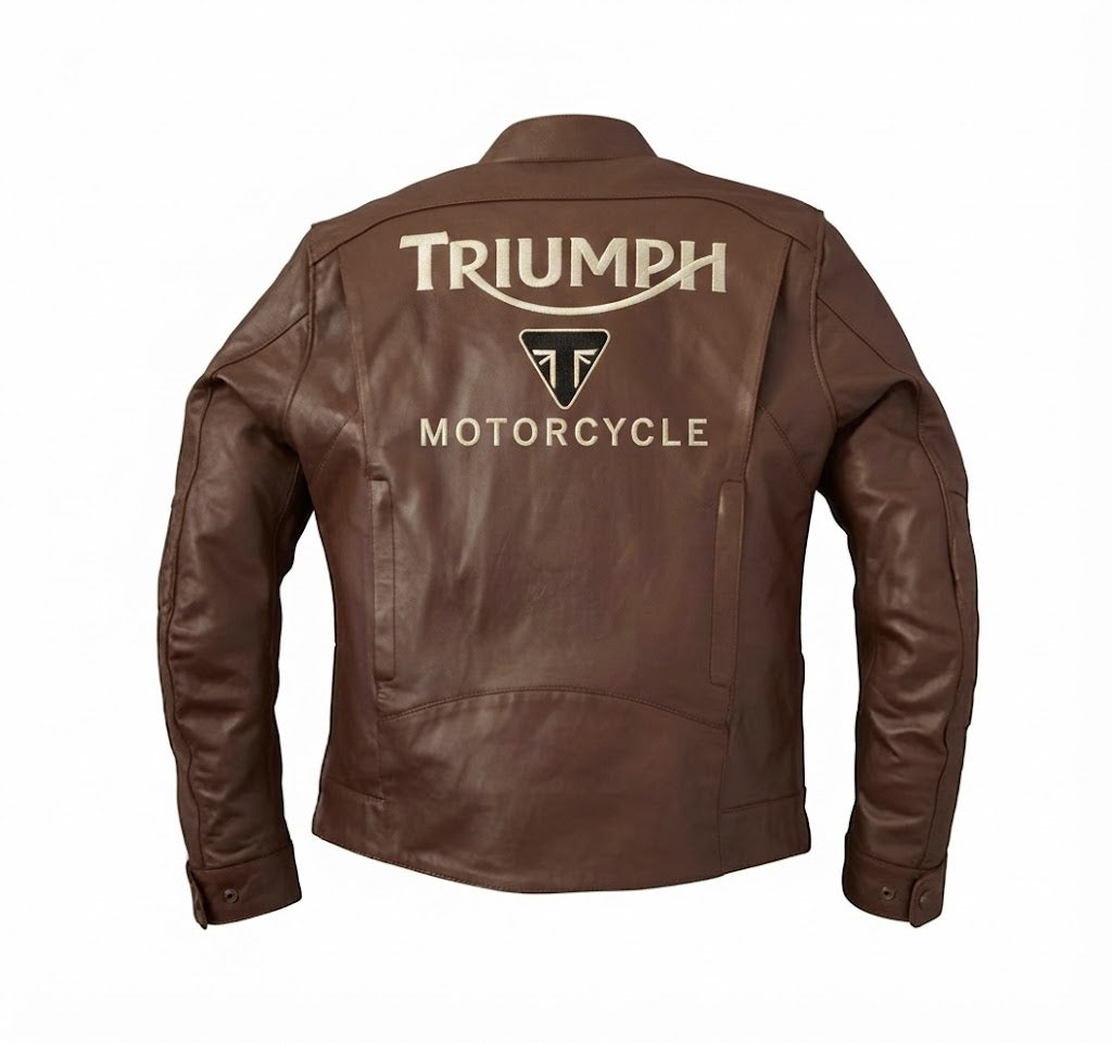 Men’s Triumph Motorcycle "GETAWAY" Motorcycle Jacket, Brown