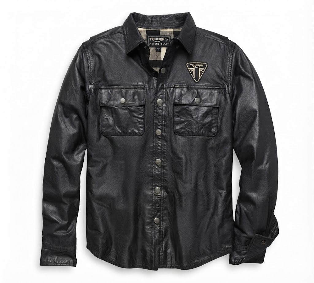 Men's Leather Shirt Jacket