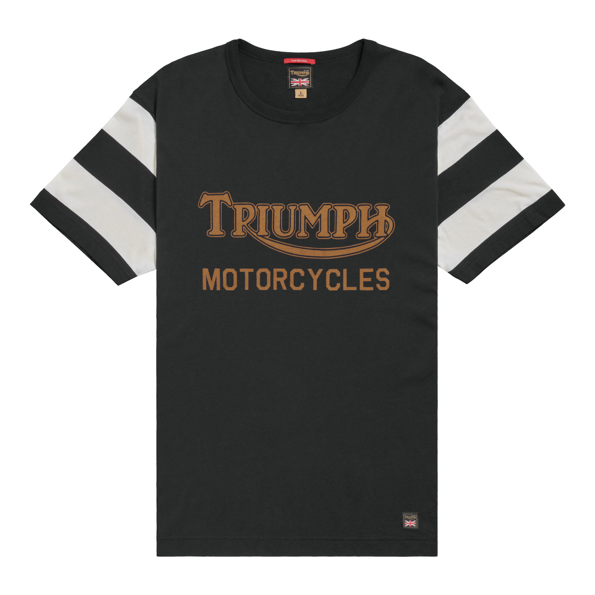 Breaker Striped Sleeve Logo Tee