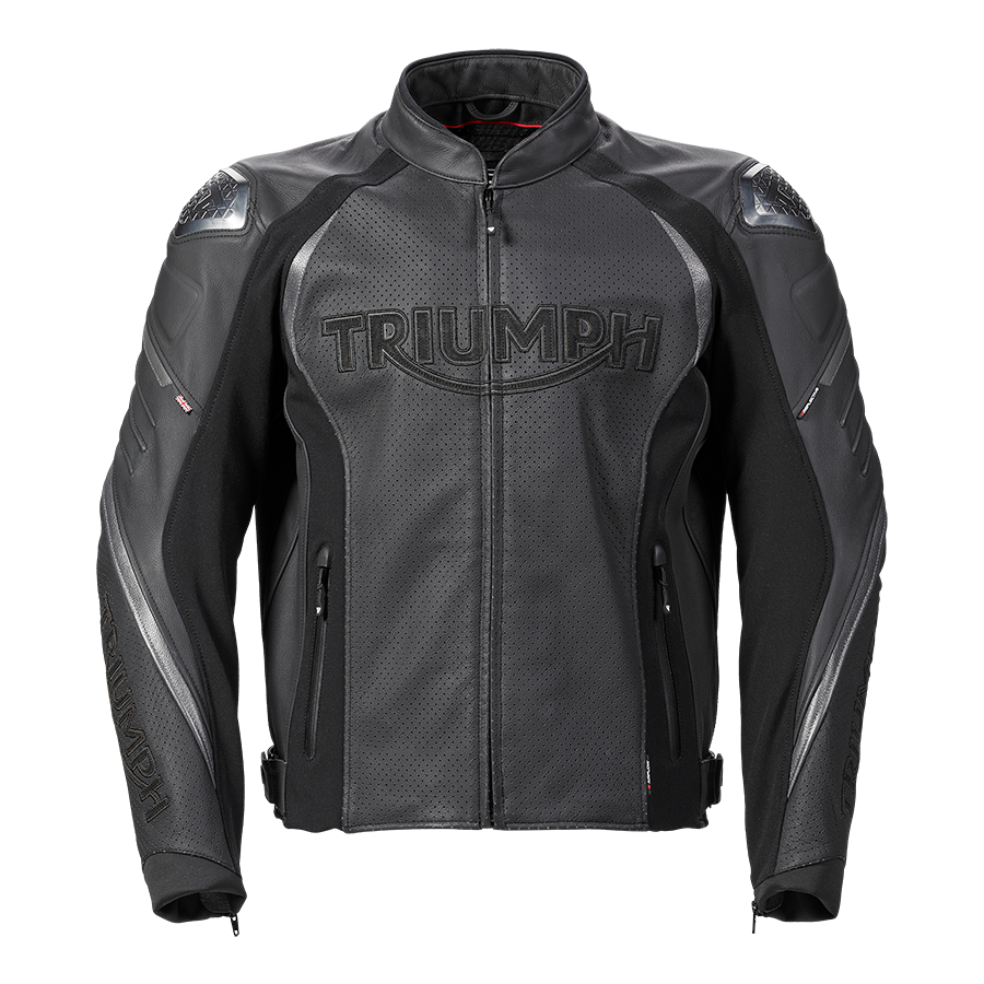 Triple Perforated Leather Jacket