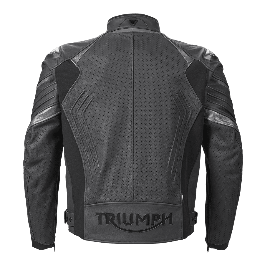 Triple Perforated Leather Jacket