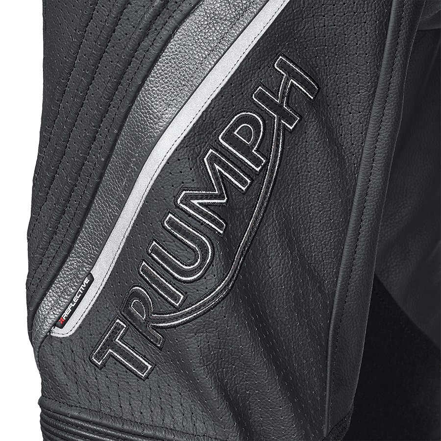 Triple Perforated Leather Unisex Riding Pants